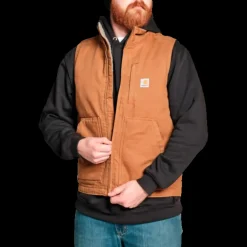 Carhartt Mock Neck vest brun str. 2XL