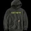 Carhartt rain defender graphic sweatshirt mørk grøn str. M