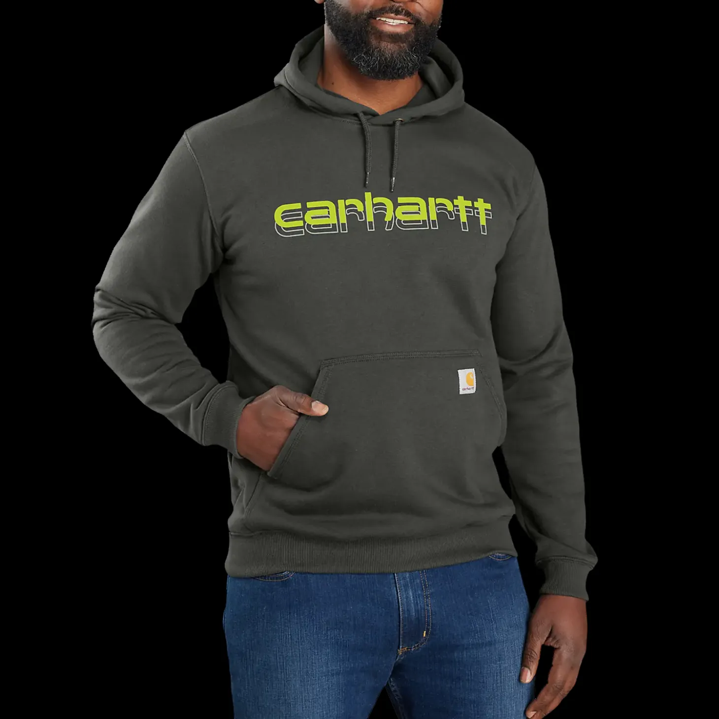 Carhartt rain defender graphic sweatshirt mørk grøn str. M