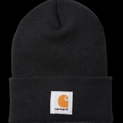 Carhartt strikhue med logo sort