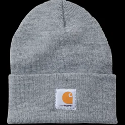 Carhartt strikhue med logo heather grey