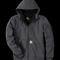 Carhartt Wind Fight hættetrøje carbon heather str. L