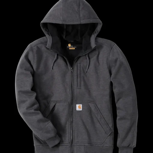 Carhartt Wind Fight hættetrøje carbon heather str. L