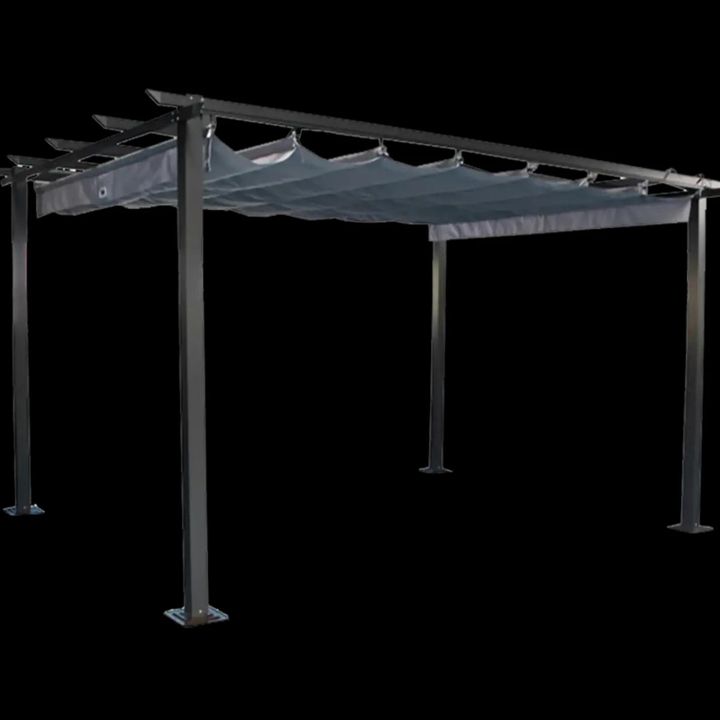 Carl pavillon m/rulletag 295x222x395 cm grå