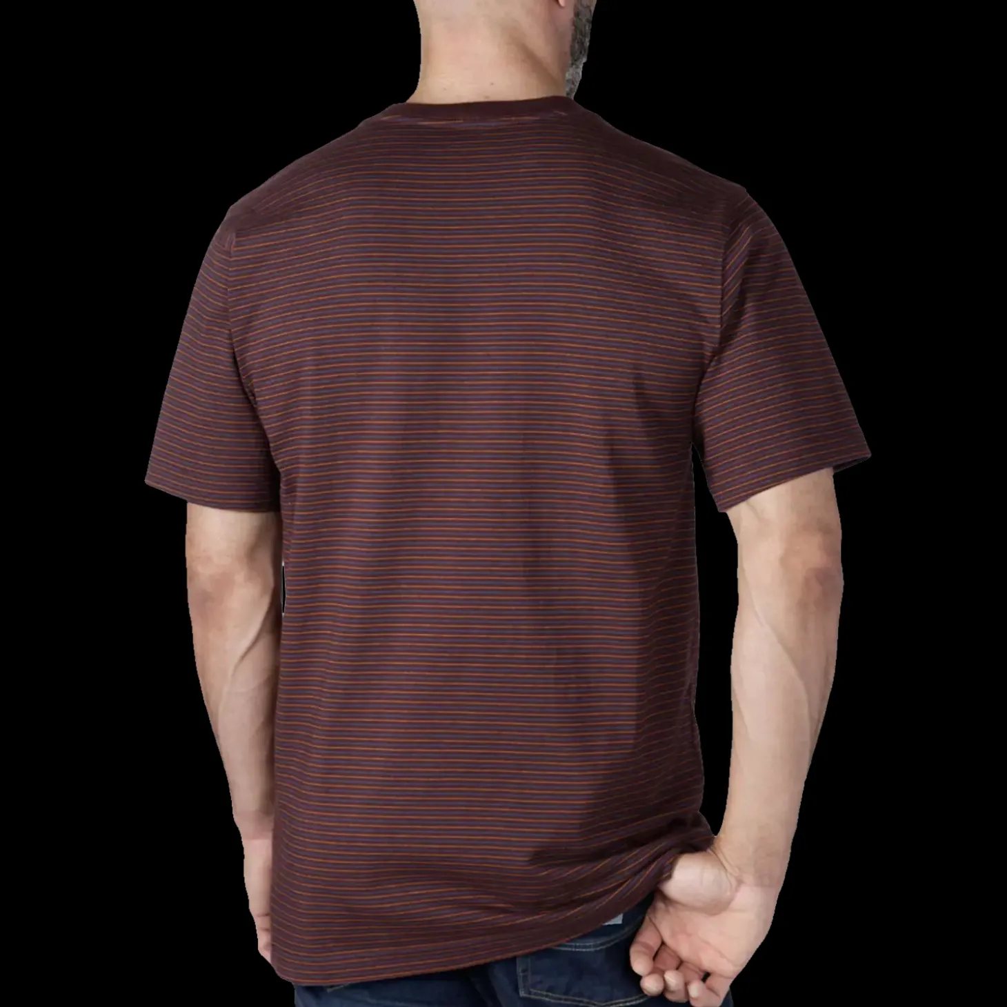 Charhartt relaxed S/S pocket stripe t-shirt rød str. XL