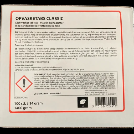 Classiv opvasketabs 100 stk.