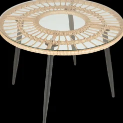 Claus havebord stål/glas Ø60x52cm