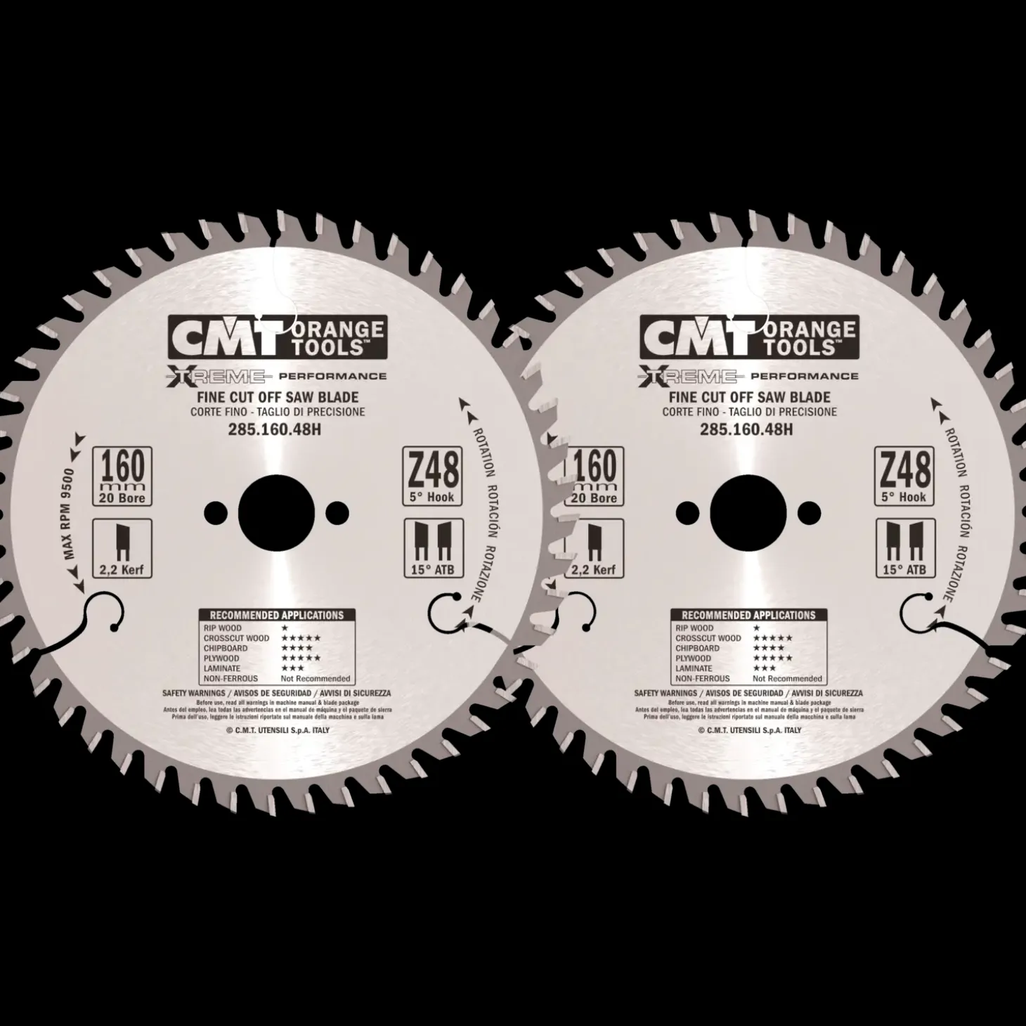 CMT rundsavsklingesæt 160 x 20 mm Z48-48W