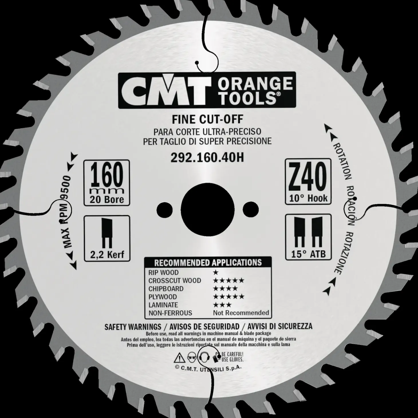 CMT savklinge 190x2,6x30 Z40W