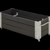 Cubic Blomsterkasse med hjul 120x50x45 cm sort