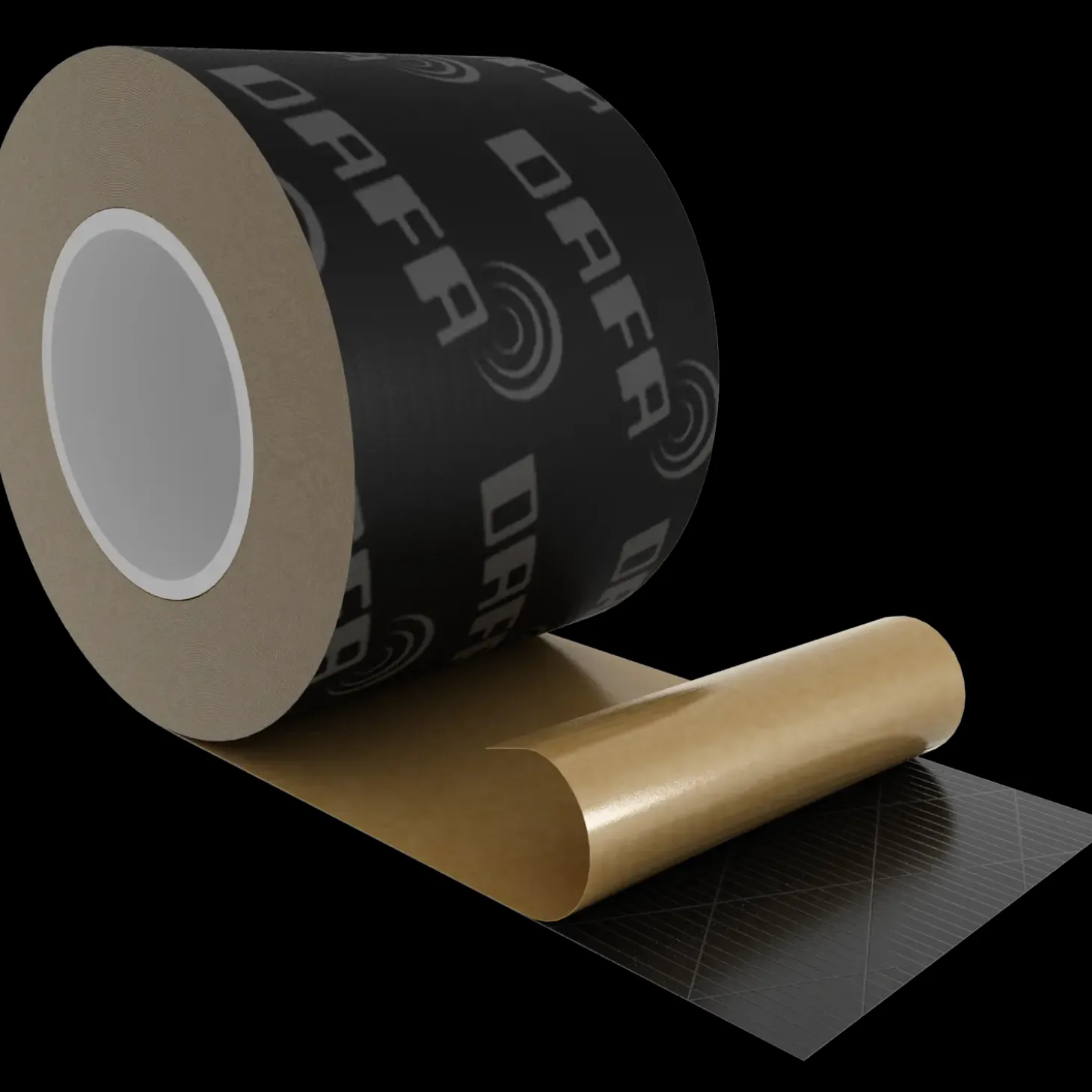 Dafa UV tape 100mm x 25m sort