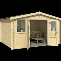 Dallas hytte med dobbeltdør og vinduer, 10,62 m²