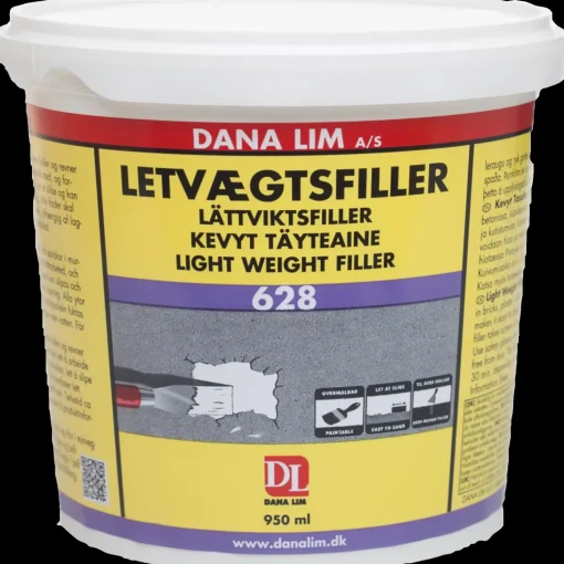 Dana letvægtsfiller 628 hvid 150 ml