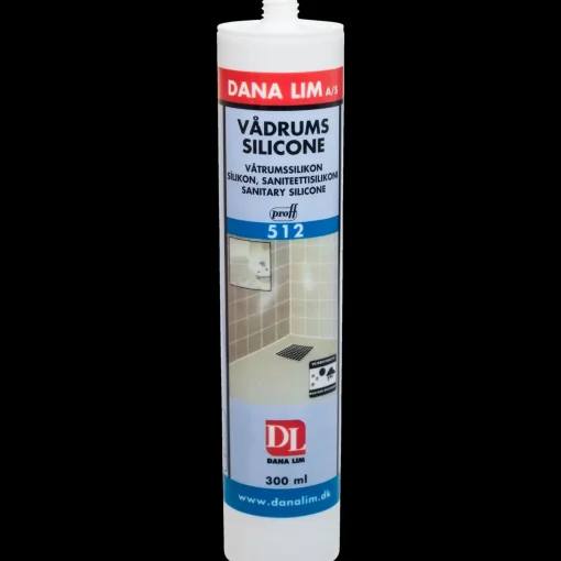 Dana proff vådrumssilicone 512 hvid 300 ml