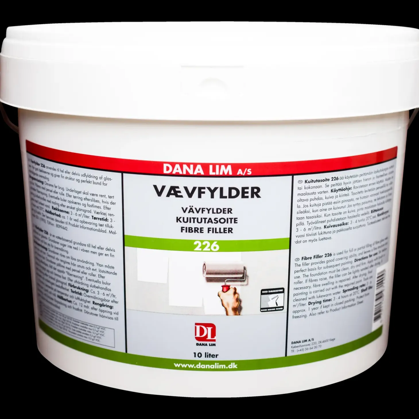 Dana vævfylder 226 glasvævsgrunder 10 L