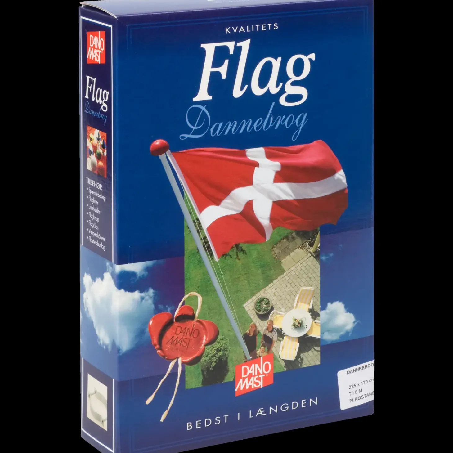 DanoMast Dannebrog til 2 meter stang (50x38 cm)