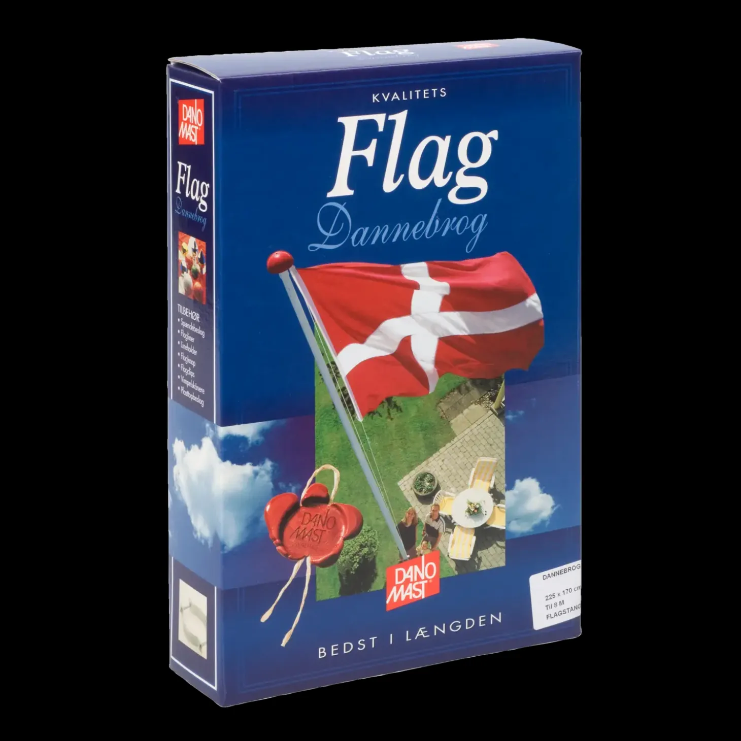 DanoMast Dannebrog til 2 meter stang (50x38 cm)