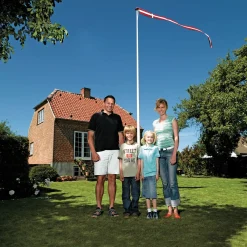 DanoMast flangstang 8 meter med knop, line og lineholder
