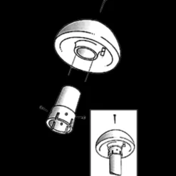DanoMast plasttopbeslag 2 - 8 meter 50 mm.
