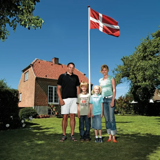 DanoMast træflagstang hvidmalet 8 m