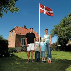DanoMast træflagstang hvidmalet 8 m