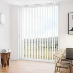 Debel lamelgardin komplet D´Lux hvid 100x250 cm