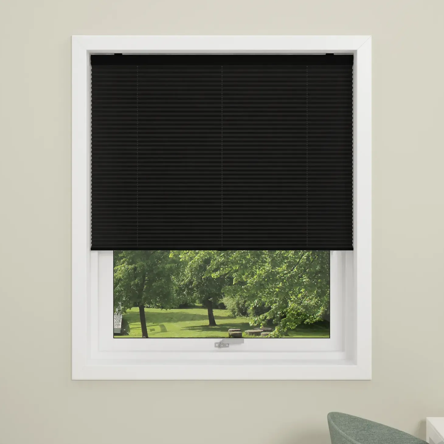 Debel LR plissegardin sort 70x160 cm