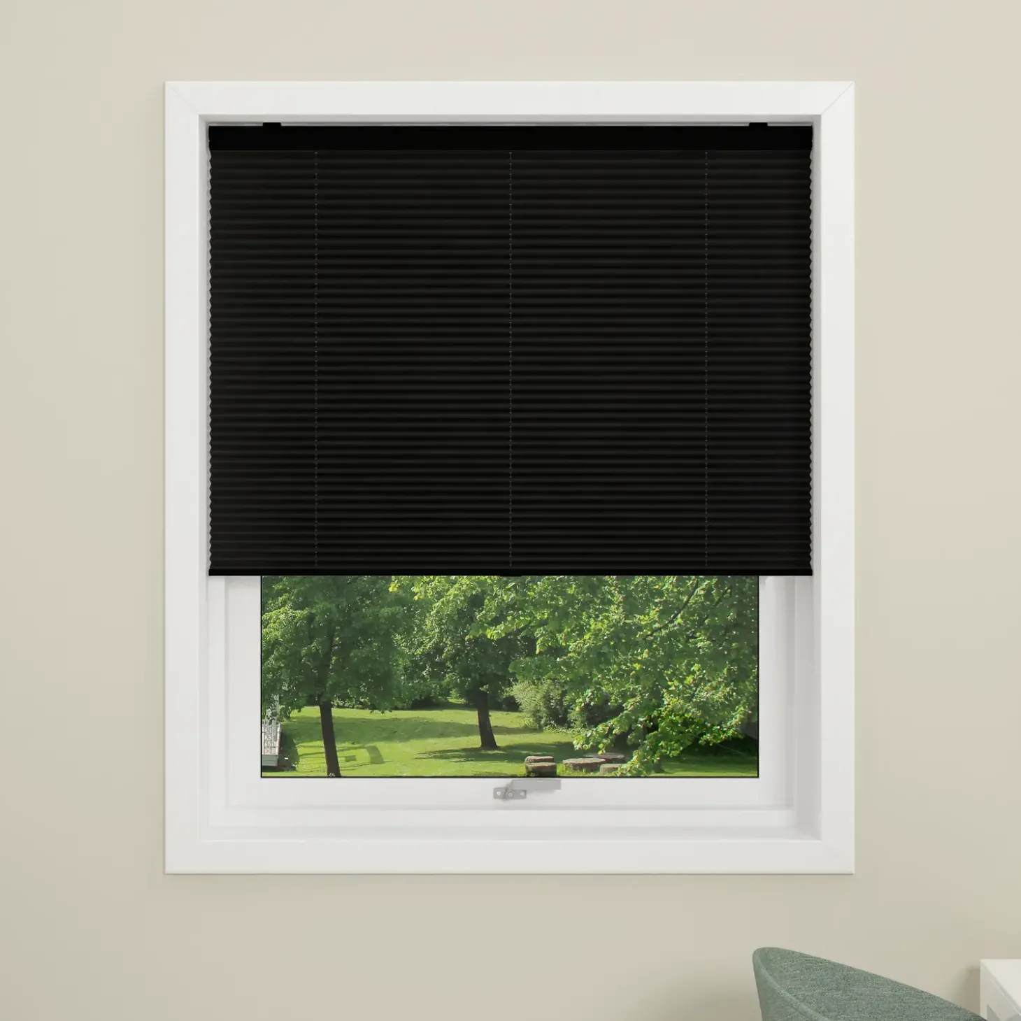 Debel LR plissegardin sort 70x160 cm