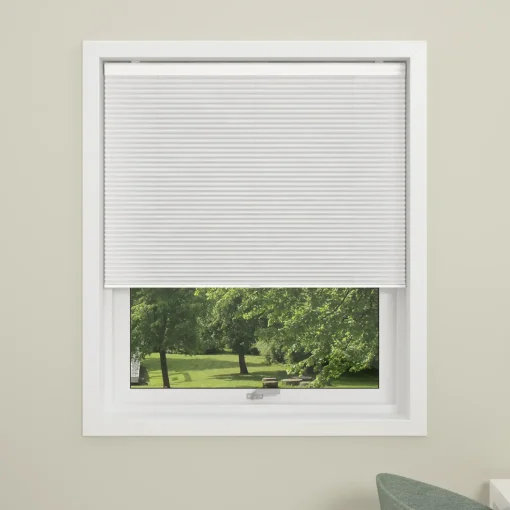 Debel plissegardin touch hvid 70x160 cm