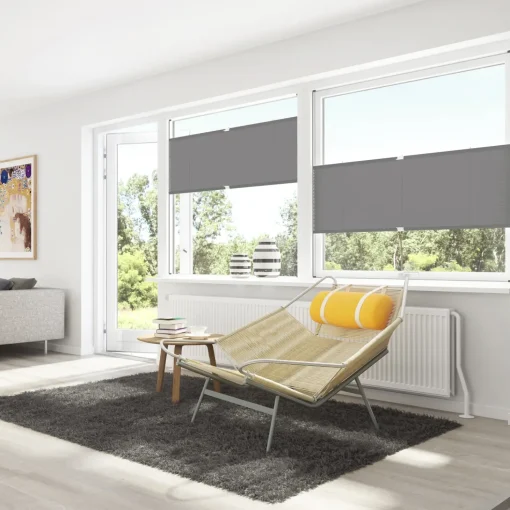 Debel plisségardin flex grå 50x130 cm