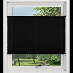 Debel plisségardin flex sort 50x130 cm