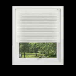 Debel plisségardin London, hvid 60x130 cm.