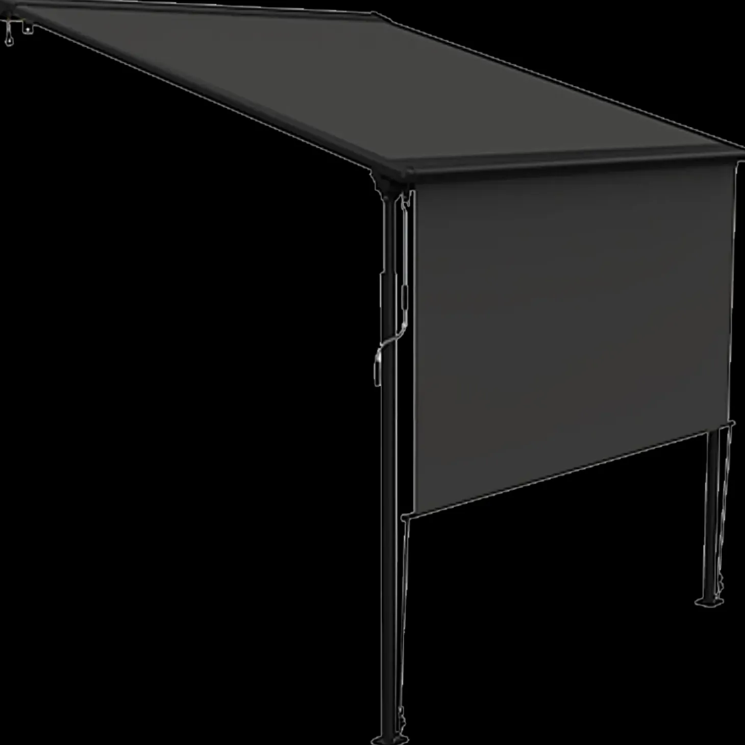 Debel Sigma pergolamarkise med LED-lys 400x400 cm antracitgrå