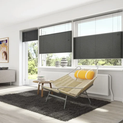 Debel touch split plissegardin grå 80x160 cm
