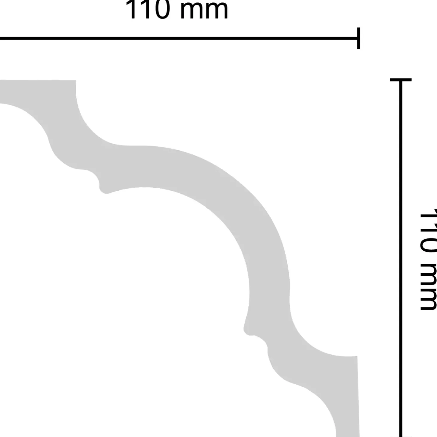 Decosa stukliste A110 110x110 mm 2 m