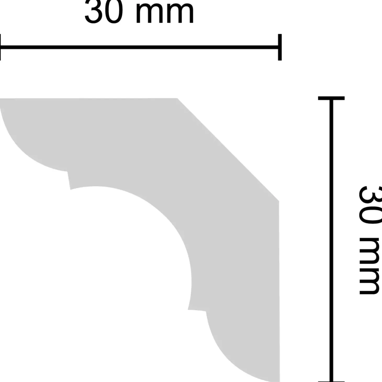 Decosa stukliste A40 30x30 mm 2 m