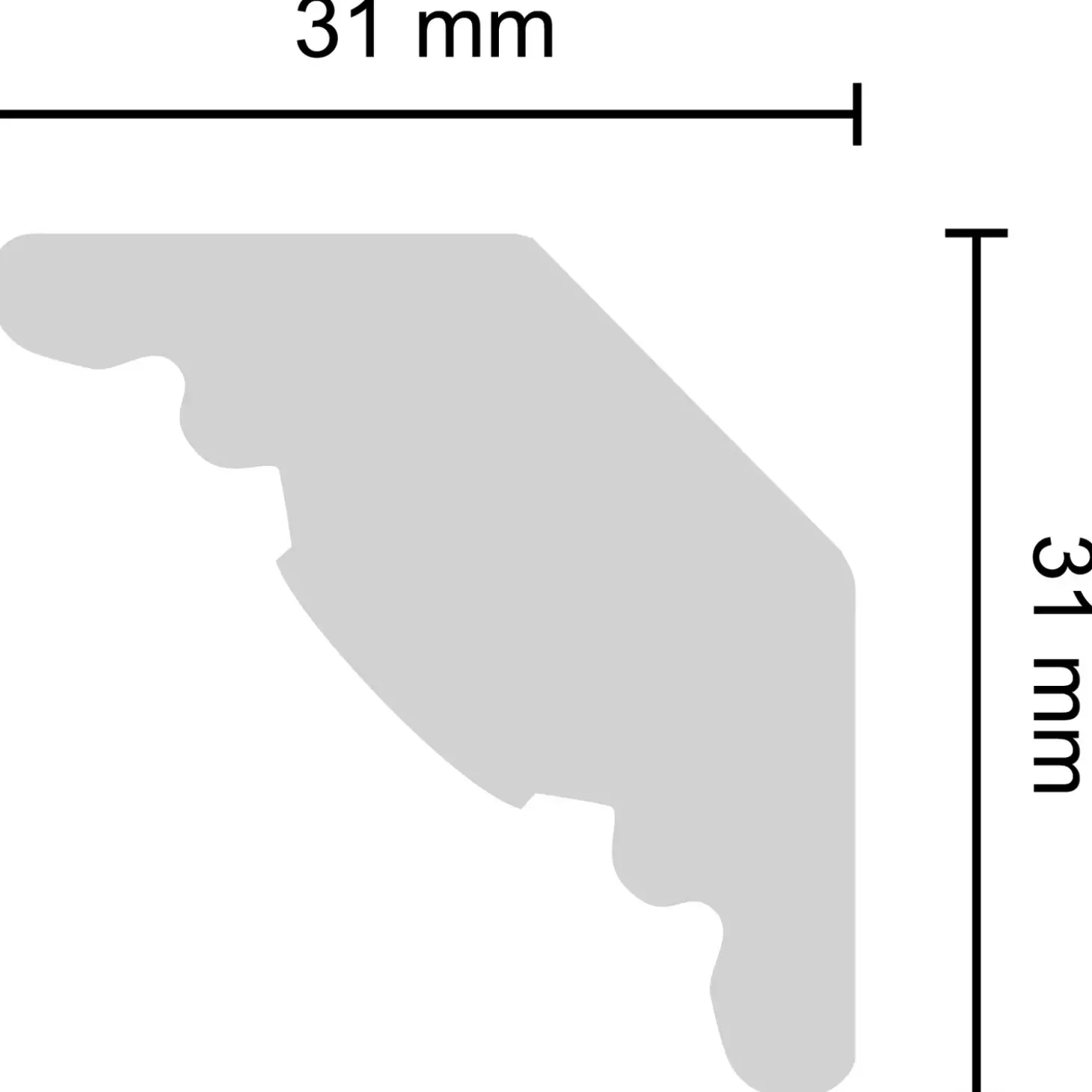 Decosa stukliste G23 31x31 mm 2 m