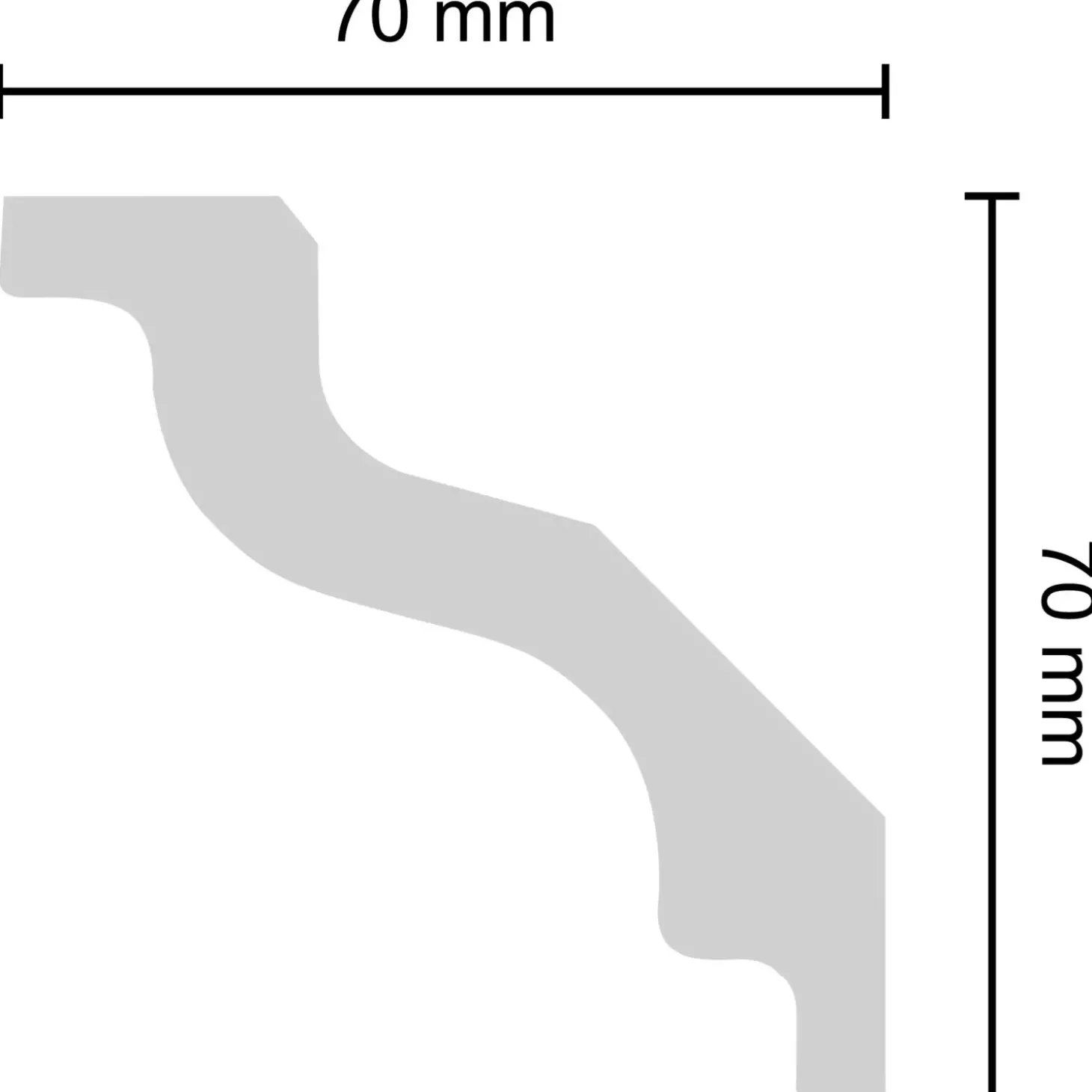 Decosa stukliste S100 70x70 mm 2 m
