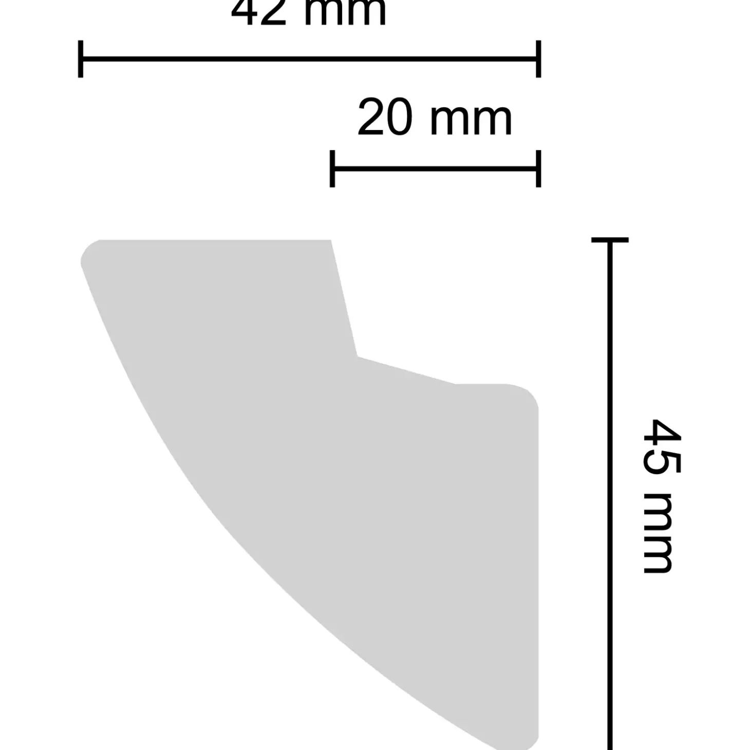 Decosa vægliste G35 til LED lys 42x45 mm 2 m