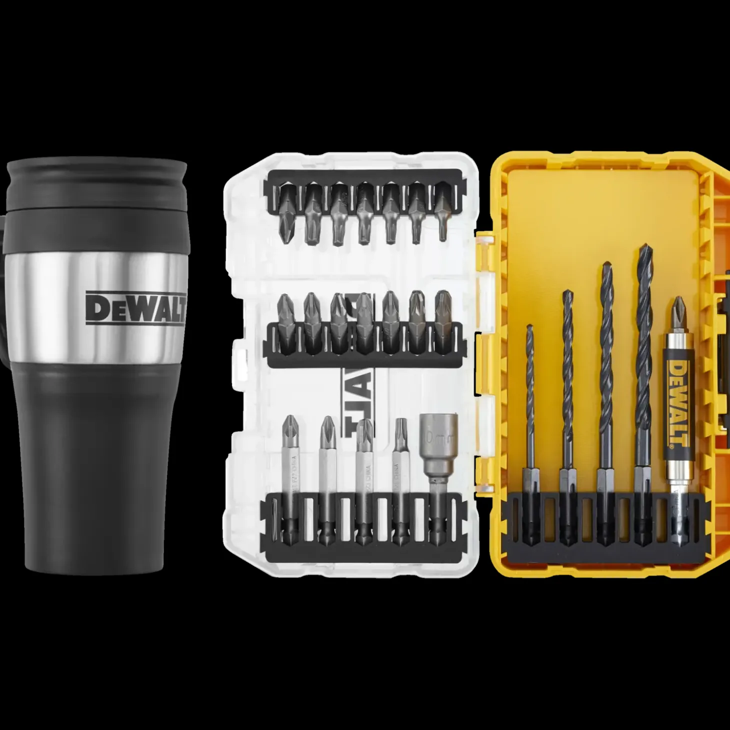 DeWALT bor- og bitssæt inkl. termokrus