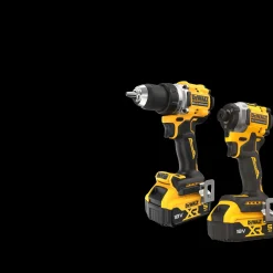 Dewalt DCK2051P2T-QW 18V XR sæt boremaskine, slagskruetrækker 2x5Ah batterier med 4A lader og kuffert