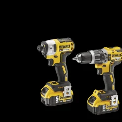DeWalt 18V slagbore-/skruemaskine og slagnøglesæt 2x5.0 Ah batt./lader TSTAK