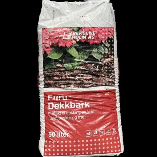 Dækbark 2400 liter, palle med 48 sække á 50 liter