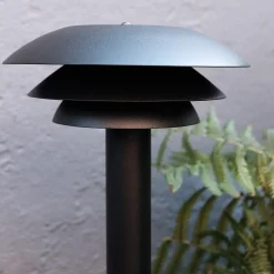 DL20 udendørs havelampe mat sort, Ø20 cm
