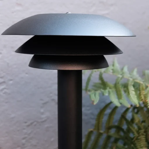DL20 udendørs havelampe mat sort, Ø20 cm