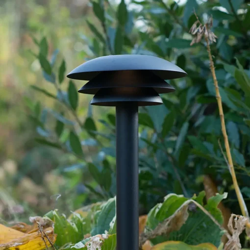 DL20 udendørs havelampe mat sort, Ø20 cm