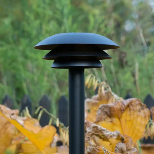 DL20 udendørs havelampe mat sort, Ø20 cm