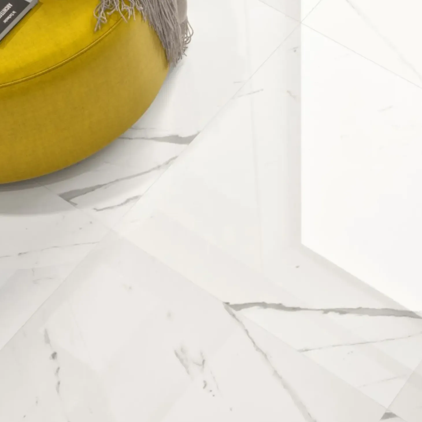 Domino Absolute White Glossy - Fliseprøve