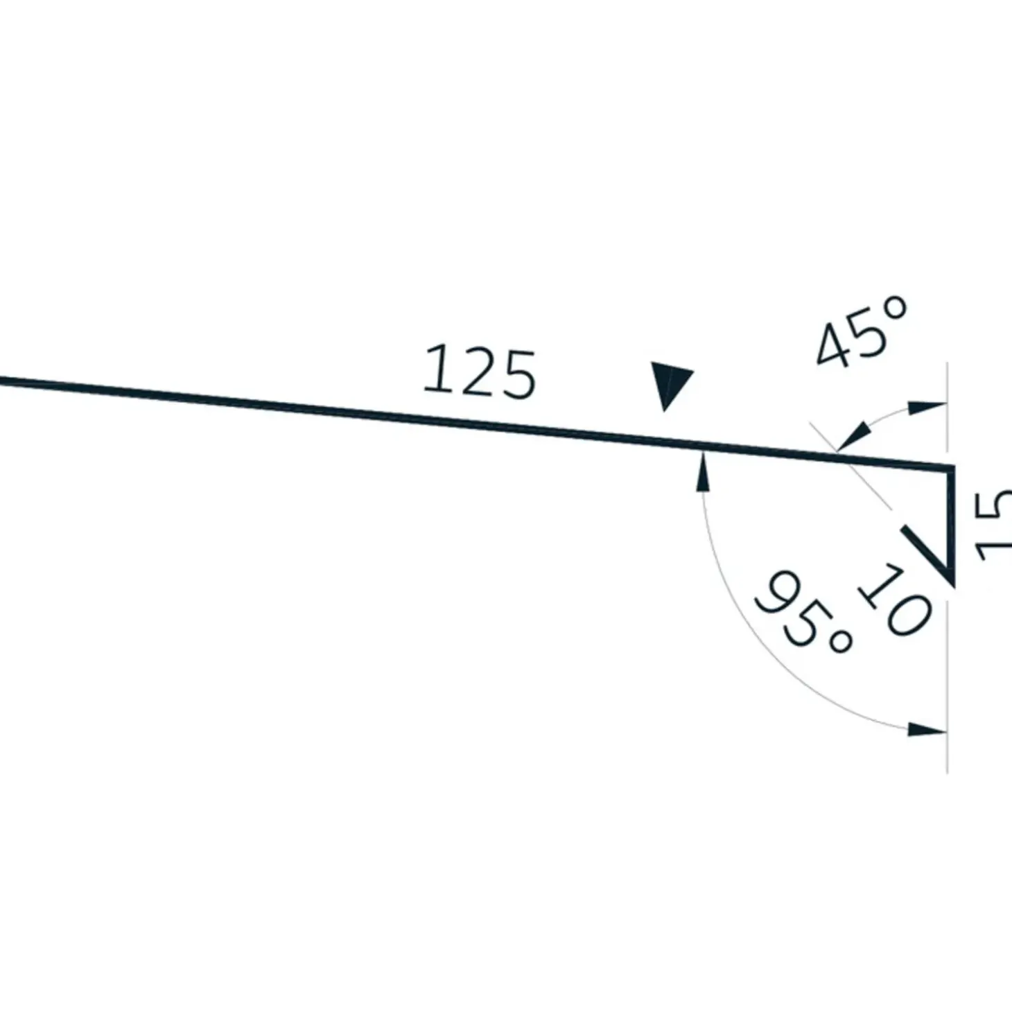 DS Stålprofil Sålbænk sort 3m