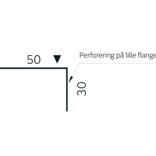 DS Stålprofil U-sokkelsikring (perf.) sort - 3M